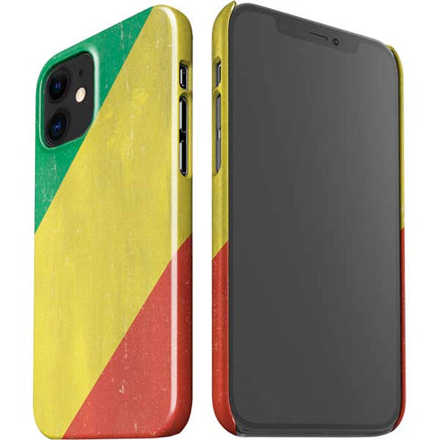 Republic of the Congo Flag Distressed iPhone 12 Mini Lite Case